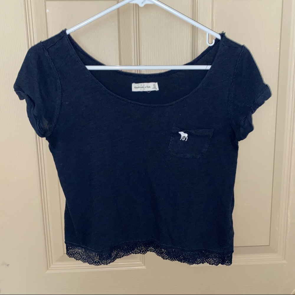 Abercrombie Lace Cropped Tee
